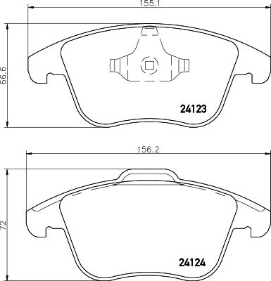 HELLA 8DB 355 012-891 - Komplet zavornih oblog, ploscne (kolutne) zavore www.parts5.com