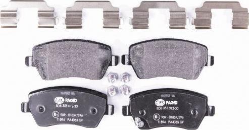 HELLA 8DB 355 012-301 - Brake Pad Set, disc brake www.parts5.com