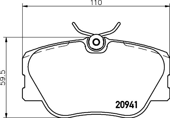 HELLA 8DB 355 017-601 - Set placute frana,frana disc www.parts5.com