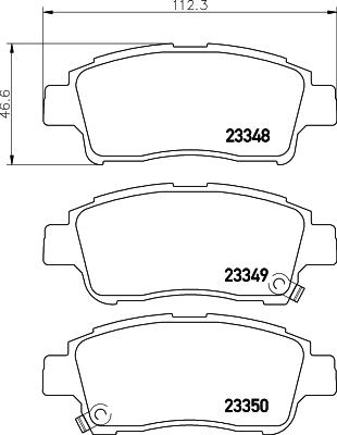 HELLA 8DB 355 017-071 - Set placute frana,frana disc www.parts5.com