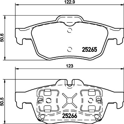 HELLA 8DB 355 017-341 - Juego de pastillas de freno www.parts5.com