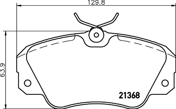 HELLA 8DB 355 017-771 - Komplet pločica, disk-kočnica www.parts5.com