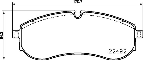 HELLA 8DB 355 039-531 - Brake Pad Set, disc brake www.parts5.com