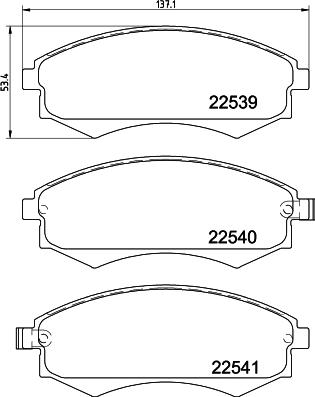 HELLA 8DB 355 032-081 - Brake Pad Set, disc brake parts5.com