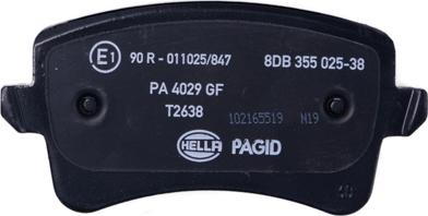 HELLA 8DB 355 025-381 - Brake Pad Set, disc brake www.parts5.com