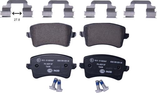 HELLA 8DB 355 025-381 - Brake Pad Set, disc brake www.parts5.com