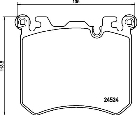 HELLA 8DB 355 020-431 - Juego de pastillas de freno www.parts5.com