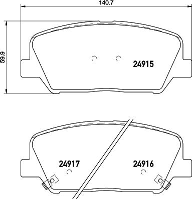 HELLA 8DB 355 020-591 - Set placute frana,frana disc www.parts5.com