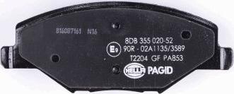 HELLA 8DB 355 020-521 - Brake Pad Set, disc brake www.parts5.com