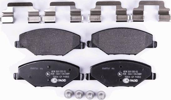 HELLA 8DB 355 020-521 - Brake Pad Set, disc brake www.parts5.com