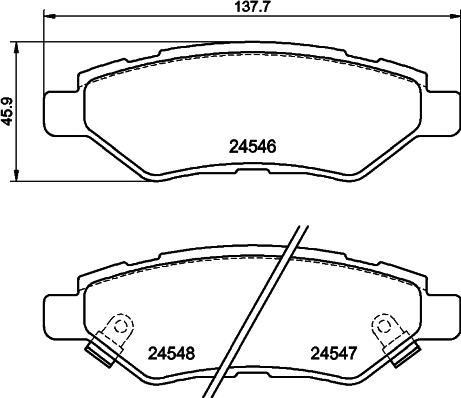 HELLA 8DB 355 020-011 - Piduriklotsi komplekt,ketaspidur www.parts5.com