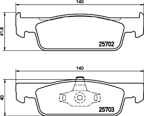 HELLA 8DB 355 020-801 - Brake Pad Set, disc brake www.parts5.com