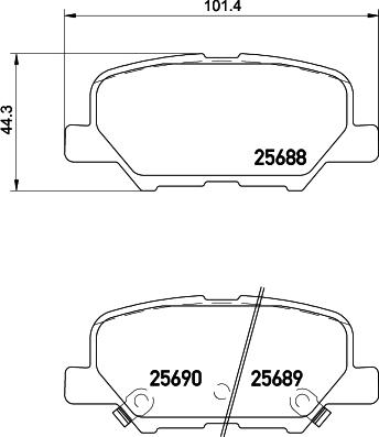 HELLA 8DB 355 020-291 - Set placute frana,frana disc www.parts5.com