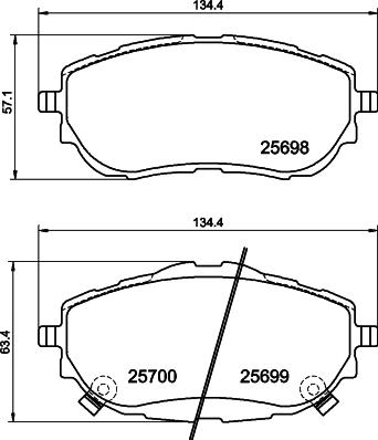 HELLA 8DB 355 020-281 - Brake Pad Set, disc brake www.parts5.com