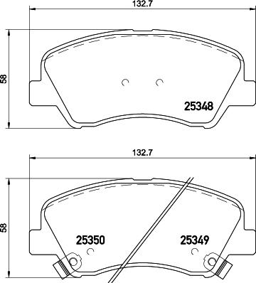 HELLA 8DB 355 020-231 - Set placute frana,frana disc www.parts5.com