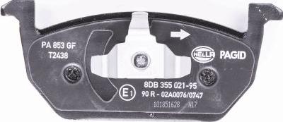 HELLA 8DB 355 021-951 - Тормозные колодки, дисковые, комплект www.parts5.com