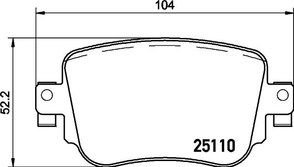 HELLA 8DB 355 021-911 - Zestaw klocków hamulcowych, hamulce tarczowe www.parts5.com