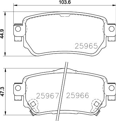 HELLA 8DB 355 021-491 - Brake Pad Set, disc brake www.parts5.com