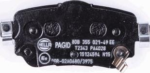 HELLA 8DB 355 021-491 - Set placute frana,frana disc www.parts5.com