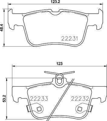 HELLA 8DB 355 023-301 - Set placute frana,frana disc www.parts5.com