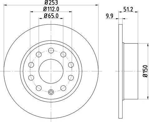 HELLA 8DD 355 109-591 - Disco de freno www.parts5.com