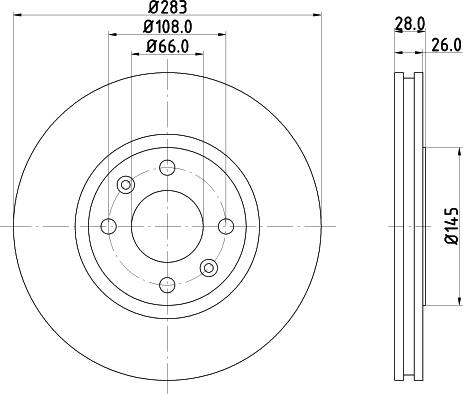 HELLA 8DD 355 105-051 - Brake Disc www.parts5.com