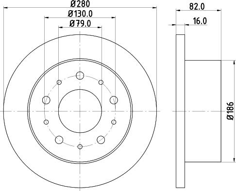 HELLA 8DD 355 108-981 - Disc frana www.parts5.com