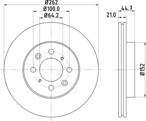 HELLA 8DD 355 103-121 - Kočioni disk www.parts5.com