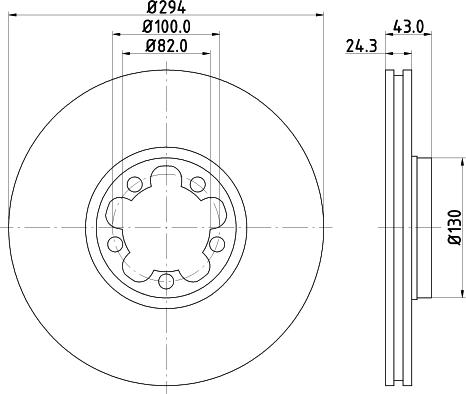 HELLA 8DD 355 107-311 - Brake Disc www.parts5.com