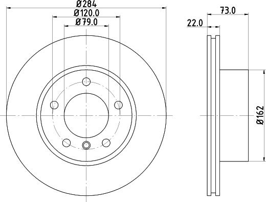 HELLA 8DD 355 118-031 - Disc frana www.parts5.com