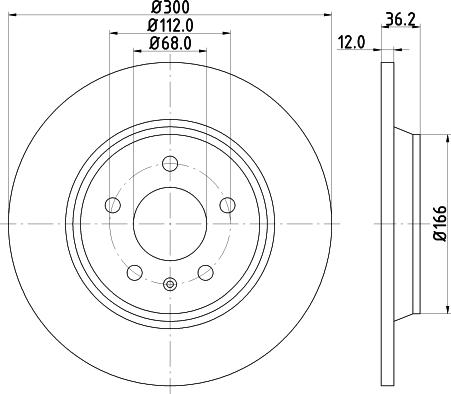 HELLA 8DD 355 113-931 - Disco de freno www.parts5.com