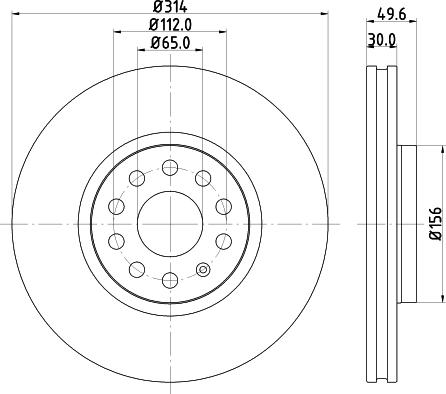 HELLA 8DD 355 117-791 - Disco de freno www.parts5.com