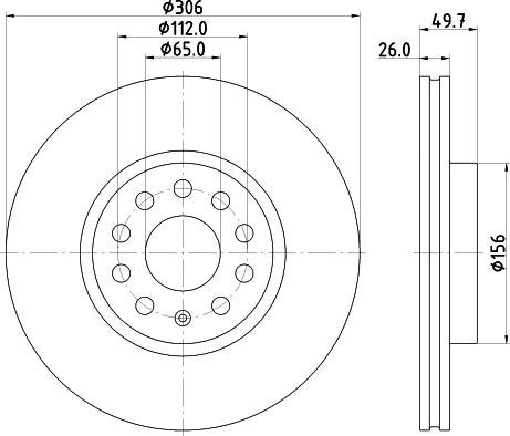 HELLA 8DD 355 134-611 - Brake Disc www.parts5.com