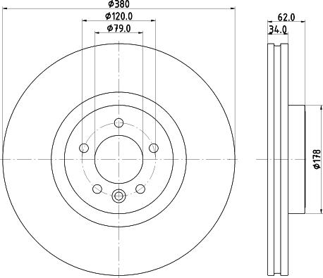 HELLA 8DD 355 132-951 - Brake Disc www.parts5.com