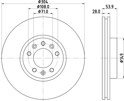 HELLA 8DD 355 125-411 - Brake Disc www.parts5.com