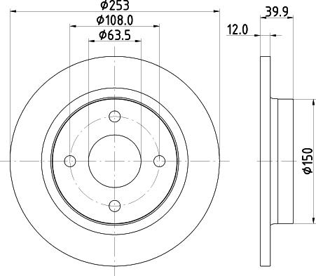 HELLA 8DD 355 126-611 - Disc frana www.parts5.com