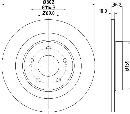 HELLA 8DD 355 120-431 - Disco de freno www.parts5.com