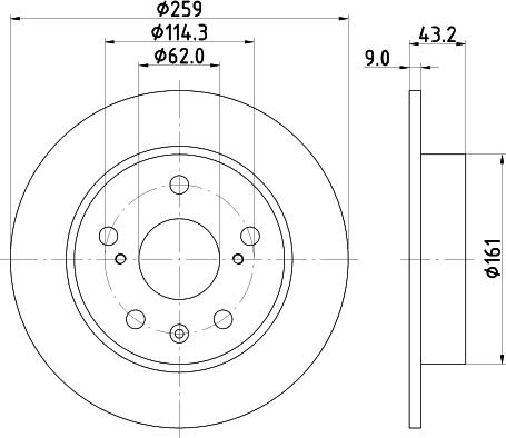 HELLA 8DD 355 120-531 - Brake Disc www.parts5.com