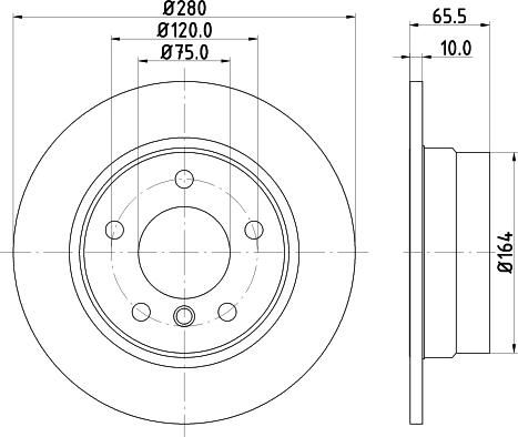 HELLA 8DD 355 128-351 - Disc frana www.parts5.com