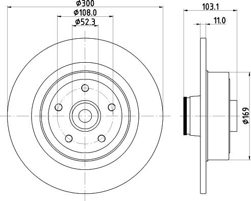 SNR KF155.101U - Kočni disk www.parts5.com