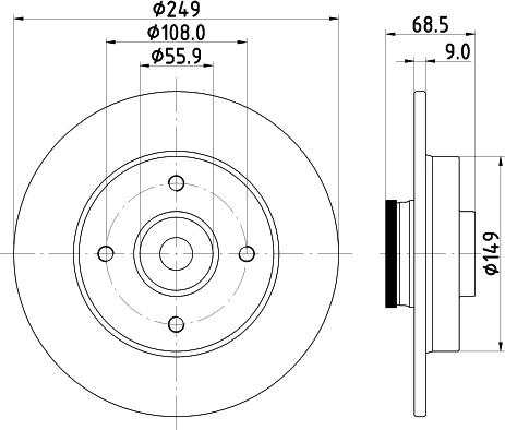 HELLA 8DD 355 123-291 - Zavorni kolut www.parts5.com