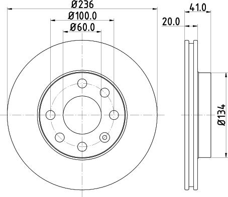 HELLA 8DD 355 127-001 - Kočioni disk www.parts5.com