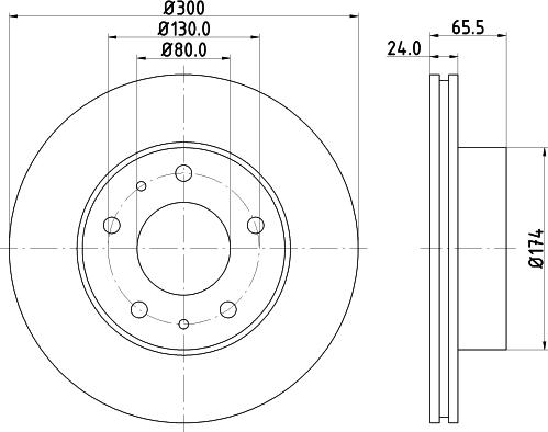 HELLA 8DD 355 127-821 - Kočioni disk www.parts5.com