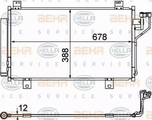 HELLA 8FC 351 344-604 - Condenser, air conditioning www.parts5.com