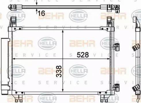 HELLA 8FC 351 307-661 - Кондензатор, климатизация www.parts5.com