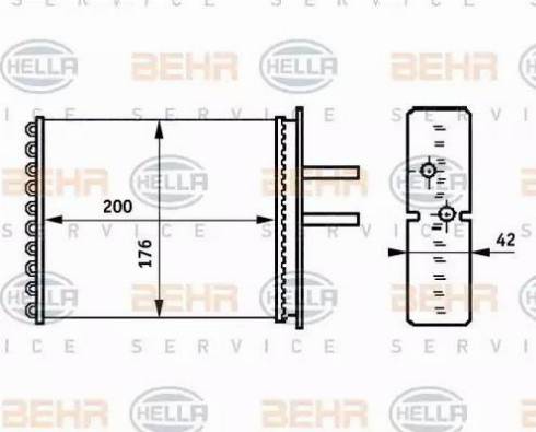 HELLA 8FH 351 313-381 - Heat Exchanger, interior heating www.parts5.com