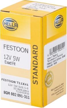 HELLA 8GM 002 091-311 - Hõõgpirn,numbrivalgustus www.parts5.com