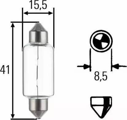 HELLA 8GM 002 091-141 - Bulb, reverse light www.parts5.com