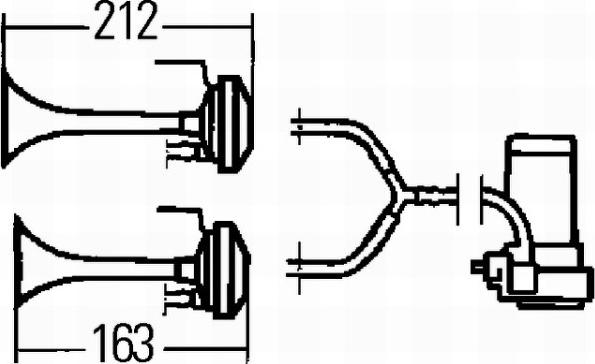 HELLA 3PB 003 001-651 - Fanfare Horn www.parts5.com