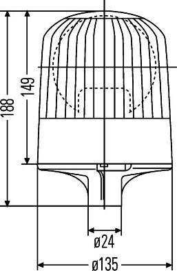 HELLA 2RL 007 551-011 - Rotating Beacon www.parts5.com